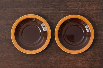 アンティーク雑貨　イギリスビンテージ　HORNSEA(ホーンジー)　BRONTE(ブロンテ)シリーズ　カップ&ソーサー&プレート2客セット(洋食器)(2)