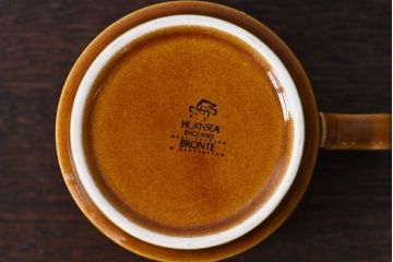 イギリスビンテージ　HORNSEA(ホーンジー)　BRONTE(ブロンテ)シリーズ　カップ&ソーサー&プレート2客セット(洋食器)(3)