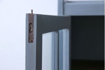 ヴィンテージ家具　爽やかなアンティークペイントが素敵なビンテージブックケース(本箱、本棚)