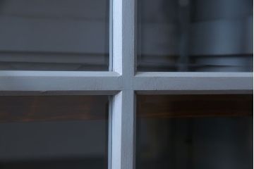 ヴィンテージ家具　爽やかなアンティークペイントが素敵なビンテージブックケース(本箱、本棚)