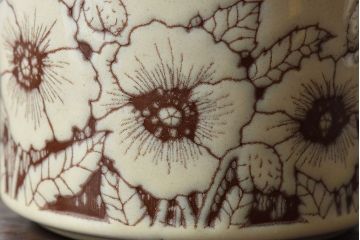 アンティーク雑貨　イギリスビンテージ　HORNSEA(ホーンジー)　Cornrose(コーンローズ)シリーズ　カップ&ソーサー2客セット(1)