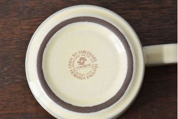 アンティーク雑貨　イギリスビンテージ　HORNSEA(ホーンジー)　Cornrose(コーンローズ)シリーズ　カップ&ソーサー2客セット(1)