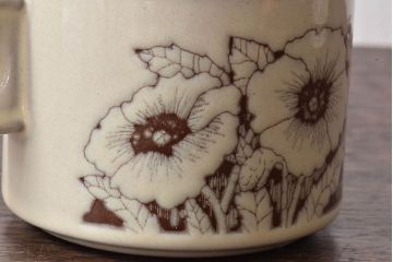 アンティーク雑貨　イギリスビンテージ　HORNSEA(ホーンジー)　Cornrose(コーンローズ)シリーズ　カップ&ソーサー2客セット(2)