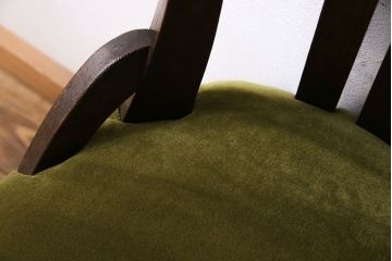 アンティーク家具　古いナラ材が使われた和モダンなアンティーク回転椅子(イス、ワークチェア)