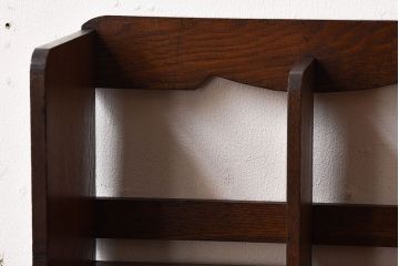 アンティーク雑貨　和製アンティーク　栓材　卓上でも使える深みのある色合いのブックスタンド(本立て)