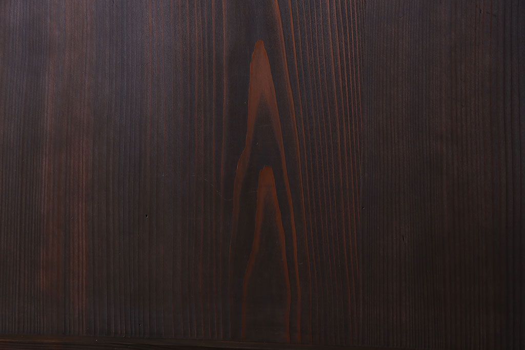 和製アンティーク　障子付き　どっしりとした存在感と繊細な雰囲気漂う格子帯戸(板戸、障子戸、引き戸、建具)4枚セット