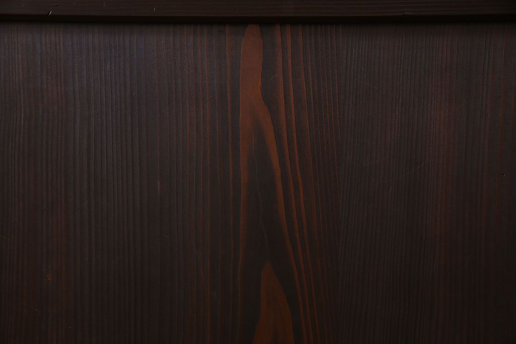 和製アンティーク　障子付き　どっしりとした存在感と繊細な雰囲気漂う格子帯戸(板戸、障子戸、引き戸、建具)4枚セット