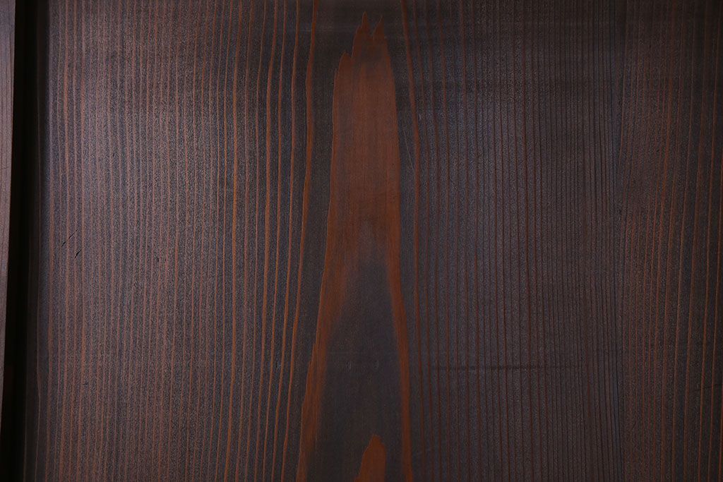 和製アンティーク　障子付き　どっしりとした存在感と繊細な雰囲気漂う格子帯戸(板戸、障子戸、引き戸、建具)4枚セット