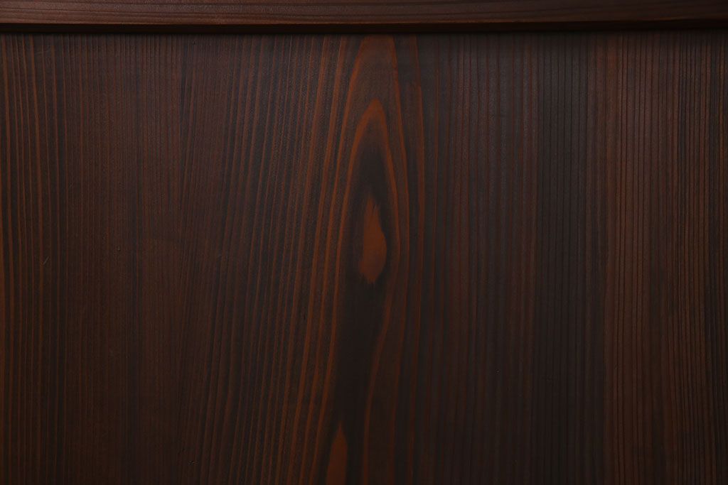 和製アンティーク　障子付き　どっしりとした存在感と繊細な雰囲気漂う格子帯戸(板戸、障子戸、引き戸、建具)4枚セット