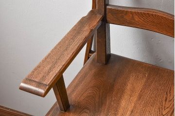 中古美品　永田良介商店　木の質感が味わい深い盆付きチャイルドチェア(子供用椅子)