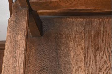 中古美品　永田良介商店　木の質感が味わい深い盆付きチャイルドチェア(子供用椅子)