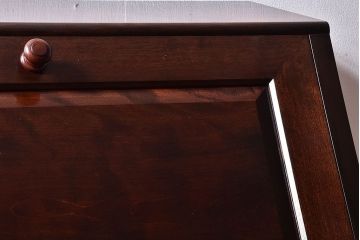 中古　松本民芸家具　和モダンなライティングビューロー(デスク、書斎机、在宅ワーク、在宅用簿記机)(定価21万)