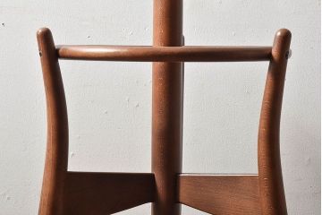 アンティーク雑貨　【W様ご成約済み・ご決済用】ビンテージ　秋田木工　木製　品のある傘立て付きポールハンガー(帽子掛け)