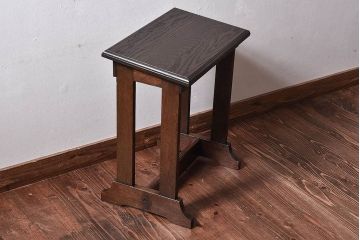 アンティーク家具　和製アンティーク　上品な雰囲気漂うナラ材のピアノスツール(イス、椅子)