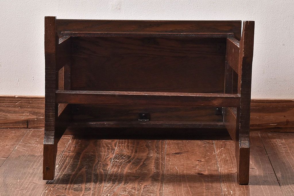 アンティーク家具　和製アンティーク　上品な雰囲気漂うナラ材のピアノスツール(イス、椅子)