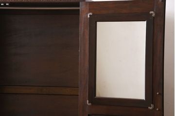 中古　伝統工芸軽井沢彫り　上質なワードローブ(収納棚、洋服タンス)