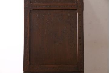 中古　伝統工芸軽井沢彫り　上質なワードローブ(収納棚、洋服タンス)