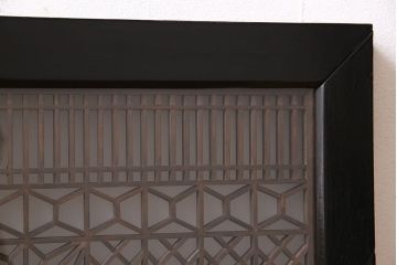 アンティーク雑貨　両面ガラス入り!大正昭和期の古いアンティーク欄間(明かり取り、明り取り)