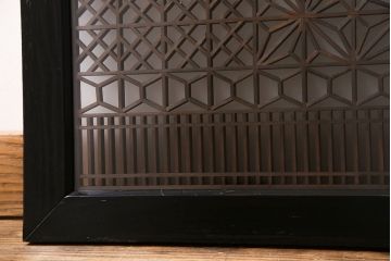 アンティーク雑貨　両面ガラス入り!大正昭和期の古いアンティーク欄間(明かり取り、明り取り)