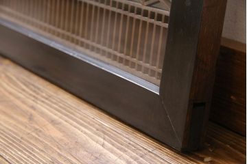 アンティーク雑貨　両面ガラス入り!大正昭和期の古いアンティーク欄間(明かり取り、明り取り)