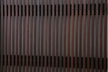 和製アンティーク　和モダンな雰囲気漂う裏ガラス入り格子戸(引き戸、建具)4枚セット