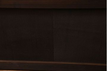 和製アンティーク　和モダンな雰囲気漂う裏ガラス入り格子戸(引き戸、建具)4枚セット