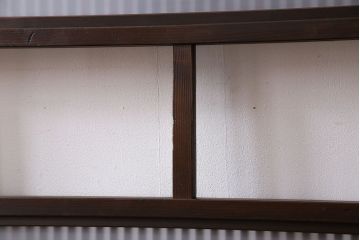 和製アンティーク　和モダンな雰囲気漂う裏ガラス入り格子戸(引き戸、建具)4枚セット