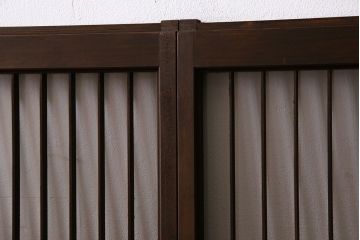 和製アンティーク　組子が印象的な和の雰囲気漂う書院引き戸(窓、建具)4枚セット