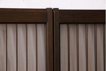 和製アンティーク　組子が印象的な和の雰囲気漂う書院引き戸(窓、建具)4枚セット