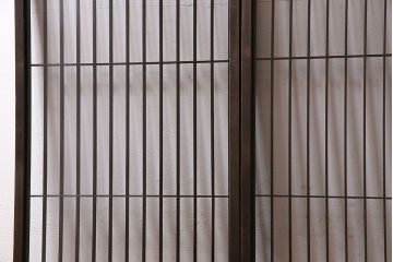 和製アンティーク　組子が印象的な和の雰囲気漂う書院引き戸(窓、建具)4枚セット