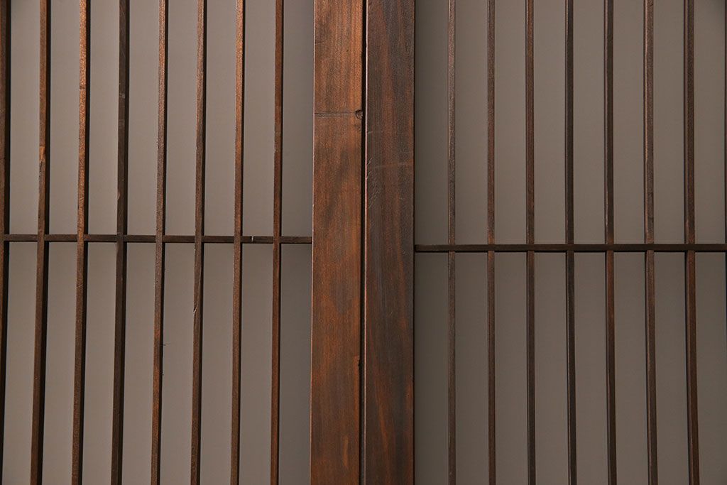 和製アンティーク　木味が魅力的な書院引き戸(窓、建具)4枚セット