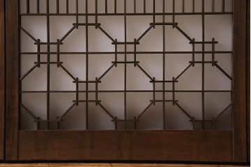 和製アンティーク　木味が魅力的な書院引き戸(窓、建具)4枚セット