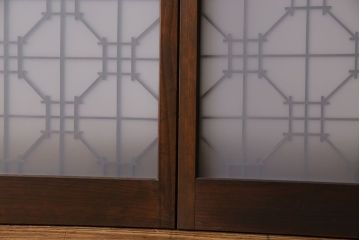 和製アンティーク　木味が魅力的な書院引き戸(窓、建具)4枚セット