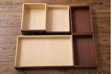 中古　北海道民芸家具　421 樺材　重厚なデスク(片袖机、在宅ワーク、在宅用学習机)(1)