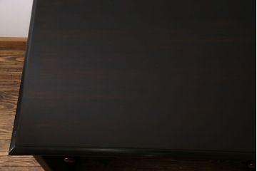 中古　北海道民芸家具　421 樺材　重厚なデスク(片袖机、在宅ワーク、在宅用学習机)(1)