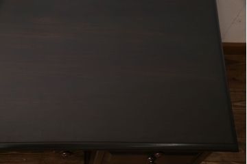 中古　北海道民芸家具　421 樺材　重厚なデスク(片袖机、在宅ワーク、在宅用学習机)(1)