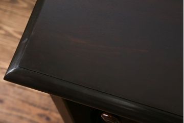 中古　北海道民芸家具　421 樺材　重厚なデスク(片袖机、在宅ワーク、在宅用学習机)(1)