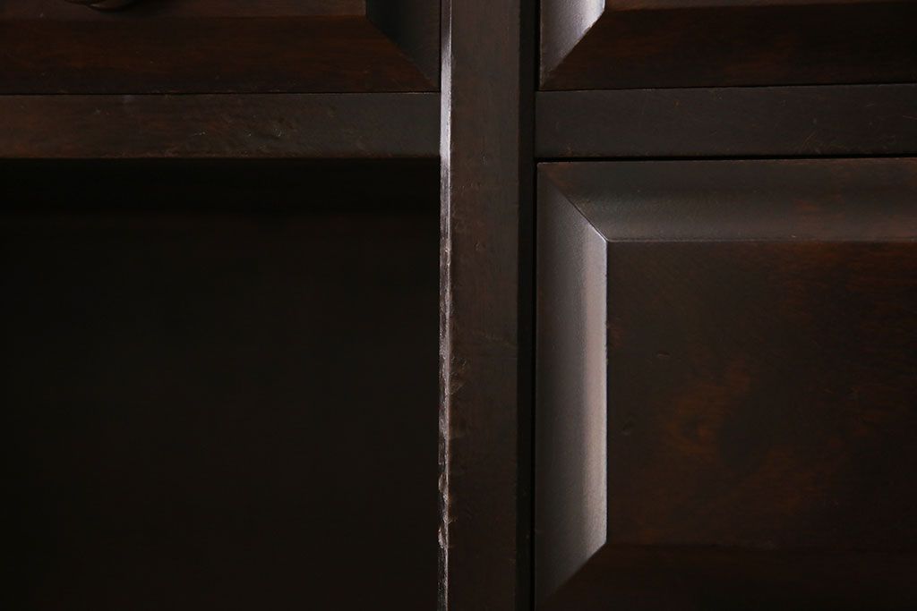 中古　北海道民芸家具　421 樺材　重厚なデスク(片袖机、在宅ワーク、在宅用学習机)(1)