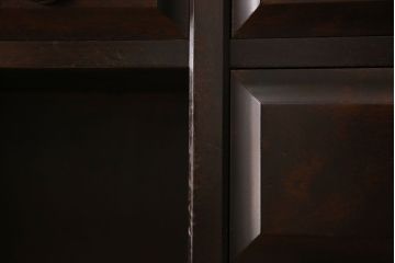 中古　北海道民芸家具　421 樺材　重厚なデスク(片袖机、在宅ワーク、在宅用学習机)(1)