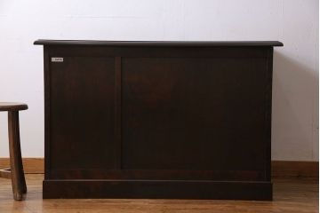 中古　北海道民芸家具　421 樺材　重厚なデスク(片袖机、在宅ワーク、在宅用学習机)(1)