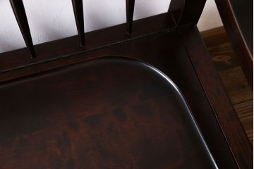 中古　北海道民芸家具　絶版品　上品なデザインの収納付きベンチ(イス、収納箱)