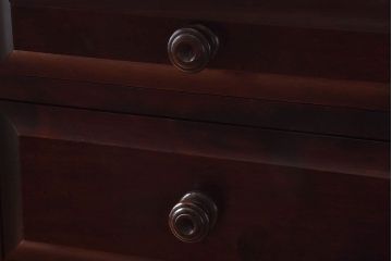 中古　北海道民芸家具　深みのある色合いでシックな雰囲気漂う脇机(サイドデスク)