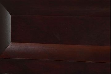 中古　北海道民芸家具　深みのある色合いでシックな雰囲気漂う脇机(サイドデスク)