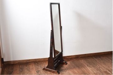 アンティーク雑貨　中古　北海道民芸家具　HM350　シックな大型ミラー(鏡・姿見)