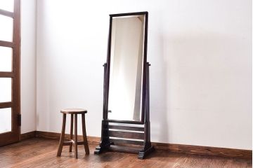 アンティーク雑貨　中古　北海道民芸家具　HM350　シックな大型ミラー(鏡・姿見)
