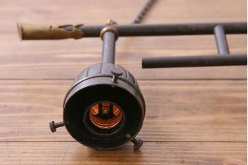 和製アンティーク 格調高い和の雰囲気漂う二灯式シャンデリア(天井照明、シェード)