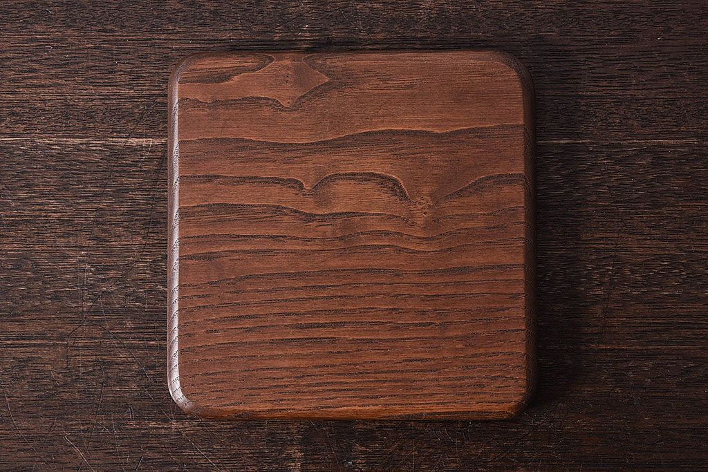 アンティーク雑貨　和製アンティーク　オリエンタルカレー　木製の蓋が魅力的なガラスビン(ガラス瓶、角瓶)