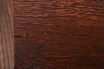 アンティーク家具　古い木の質感が味のある小振りなアンティーク机(子供用デスク、在宅ワーク、在宅用サイドテーブル、コンソールテーブル)