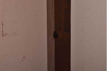 アンティーク家具　古い木の質感が味のある小振りなアンティーク机(子供用デスク、在宅ワーク、在宅用サイドテーブル、コンソールテーブル)