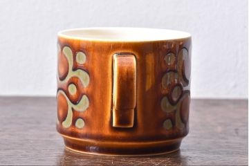アンティーク雑貨　イギリスビンテージ　HORNSEA(ホーンジー)　BRONTE(ブロンテ)シリーズ　カップ4点セット